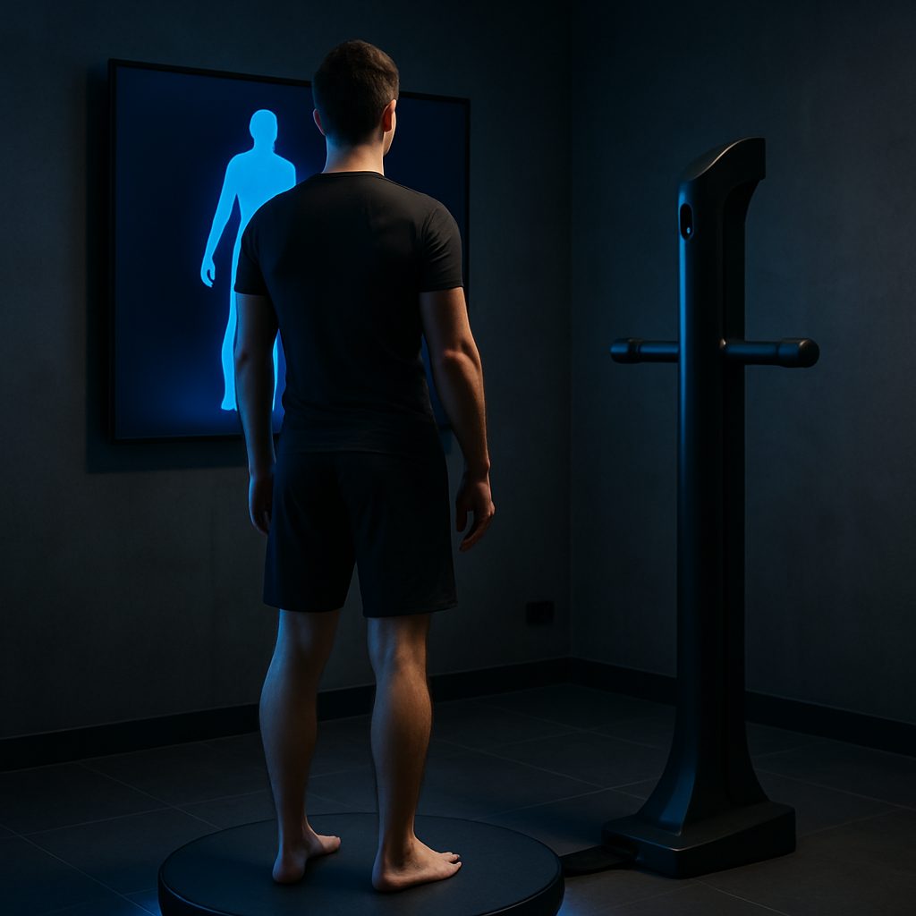 A Styku 3D body scanning station